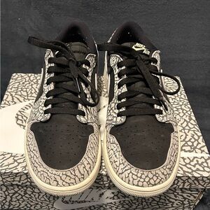 Nike Air Jordan 1 Low ‘black cement’ // Mens sz 10.5 Wonens sz 12 // OG All